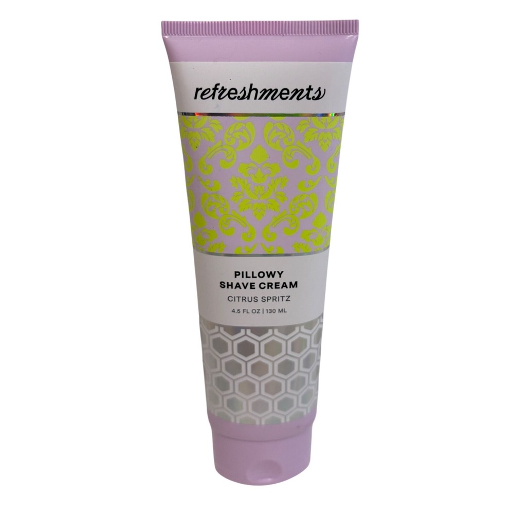 Refreshments Pillowy Shave Cream Citrus Spritz 4.5 fl oz Vegan Moisturizing New